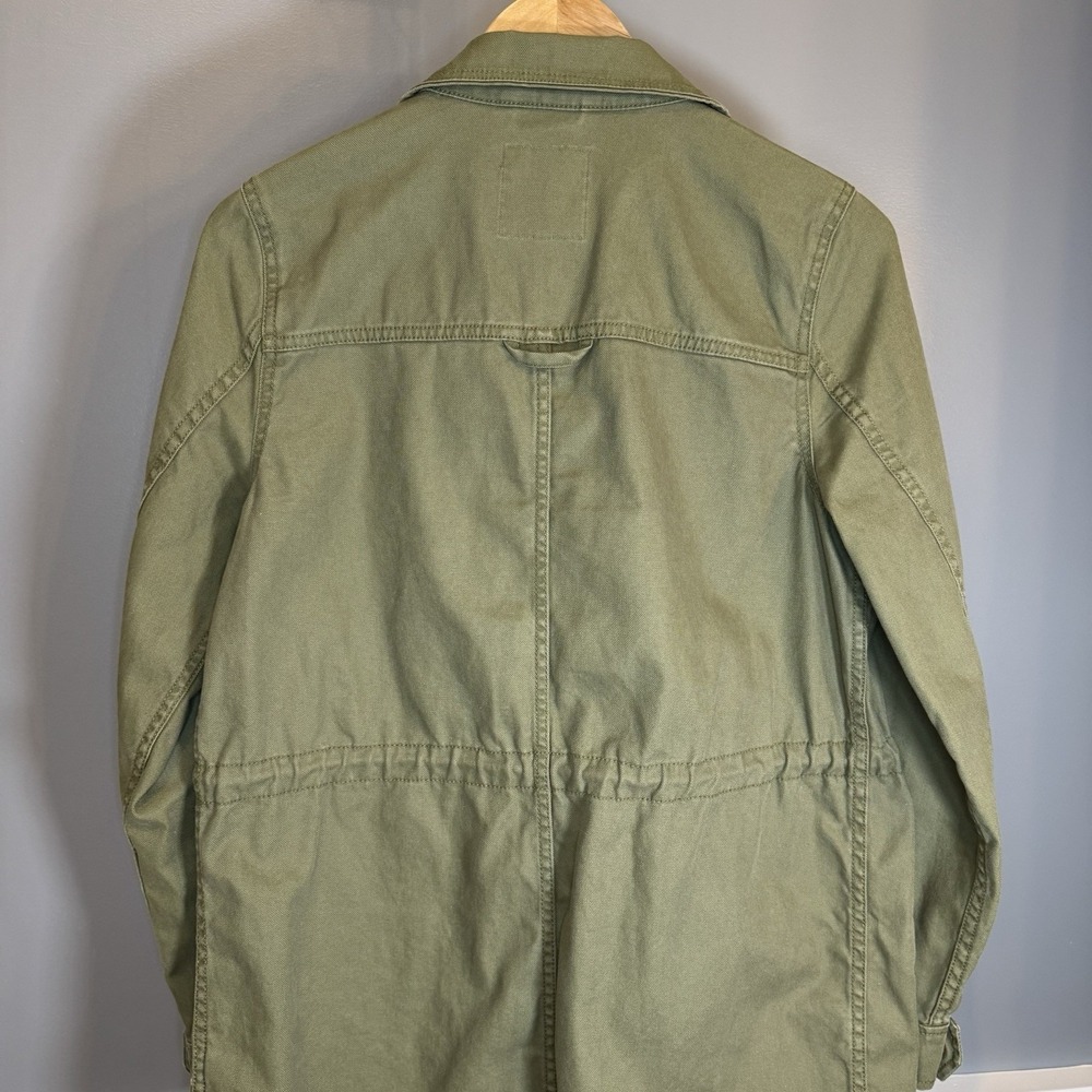 Madewell‎ Utility Cargo Jean Denim Jacket Women's M Olive Green Long Sleeve - Picture 10 of 10